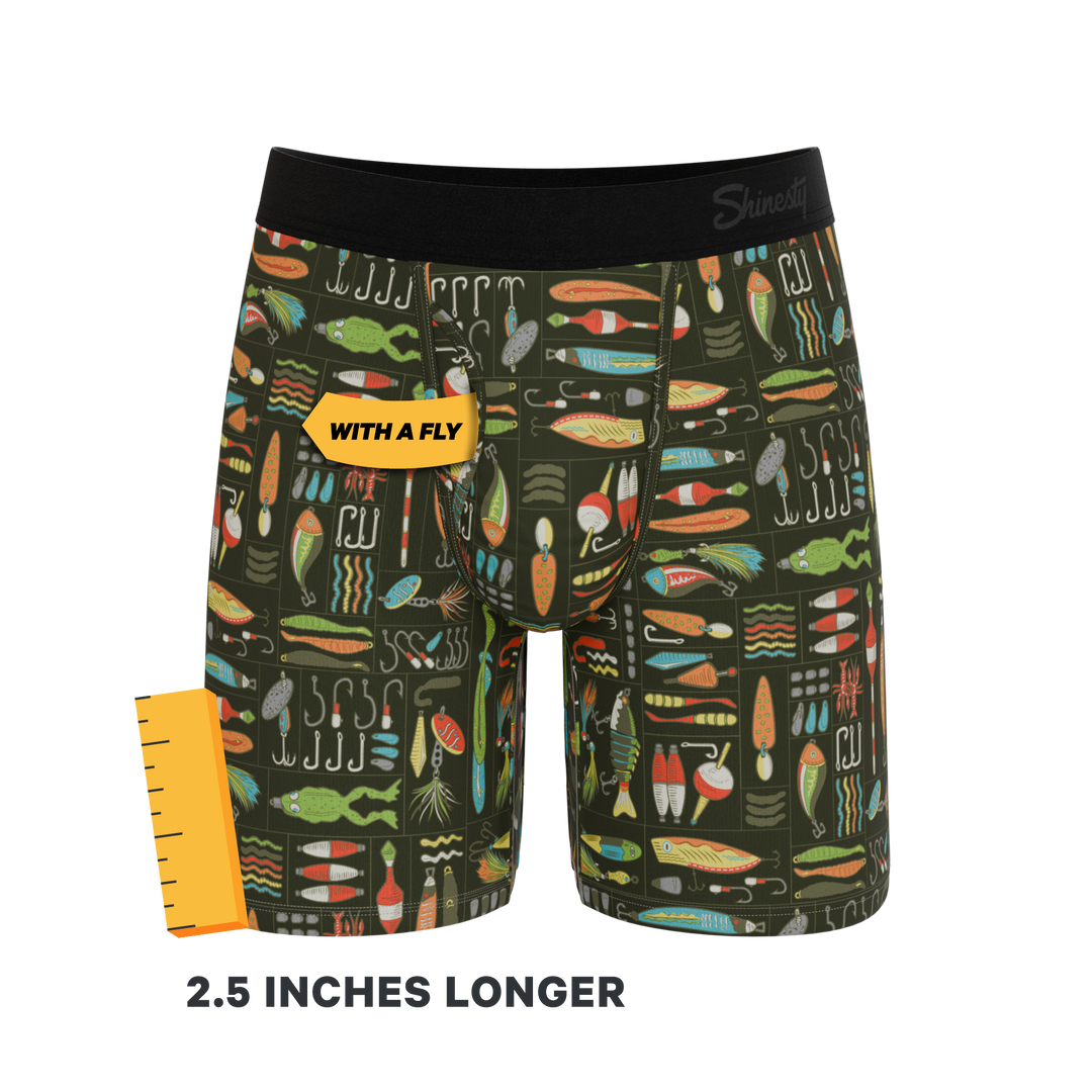 Shinesty "The Reel Nice" Bait Box Long Leg Ball Hammock® Pouch Underwear With Fly