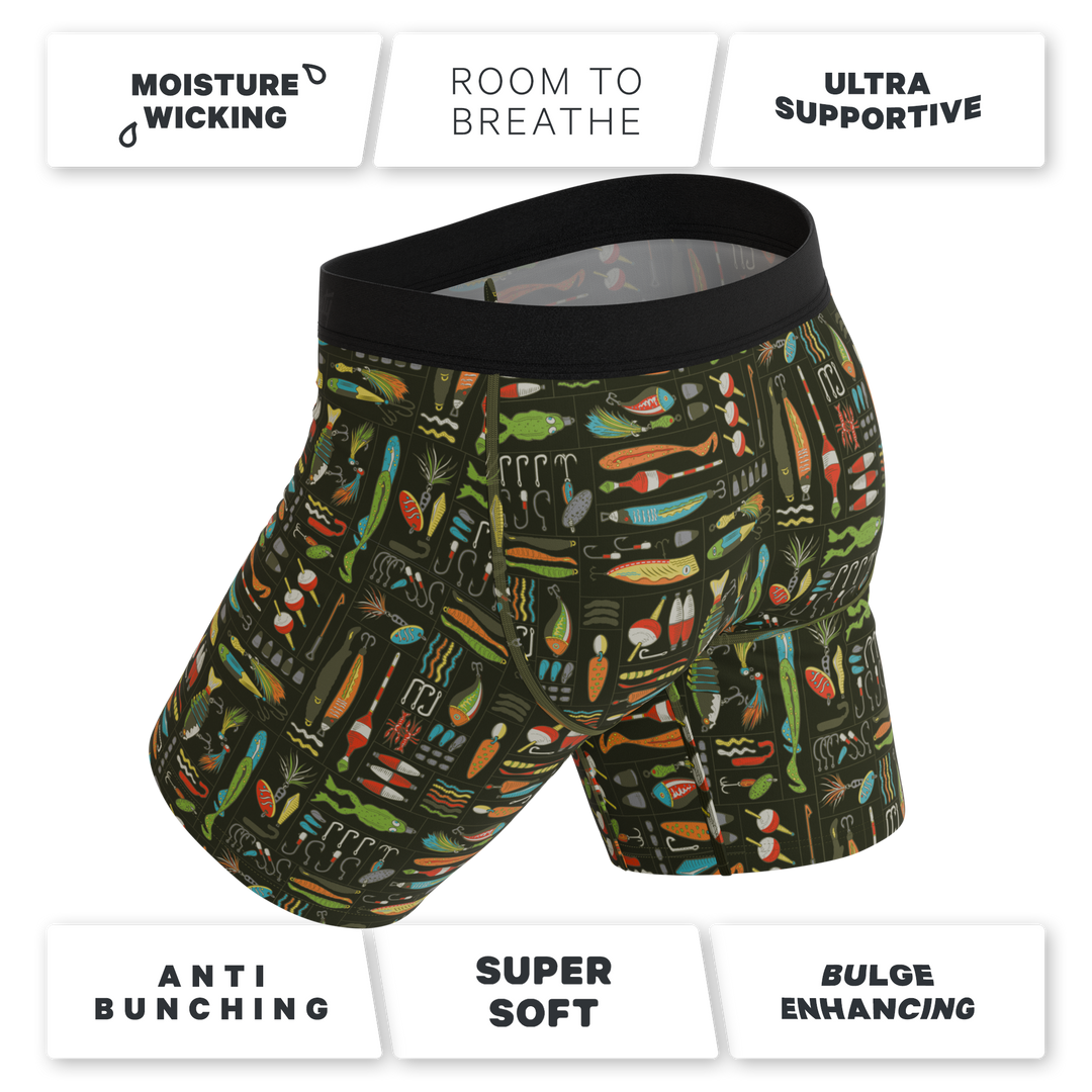 Shinesty "The Reel Nice" Bait Box Long Leg Ball Hammock® Pouch Underwear With Fly