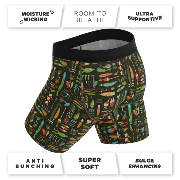 Shinesty "The Reel Nice" Bait Box Long Leg Ball Hammock® Pouch Underwear With Fly