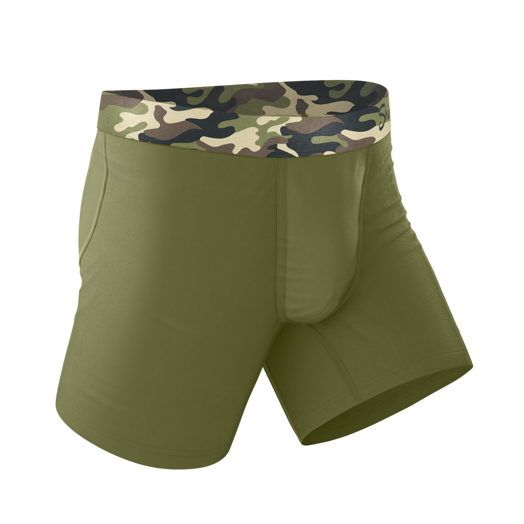 The Reinforcement Tonal Camo Boxer Briefs with Ball Hammock® Pouch