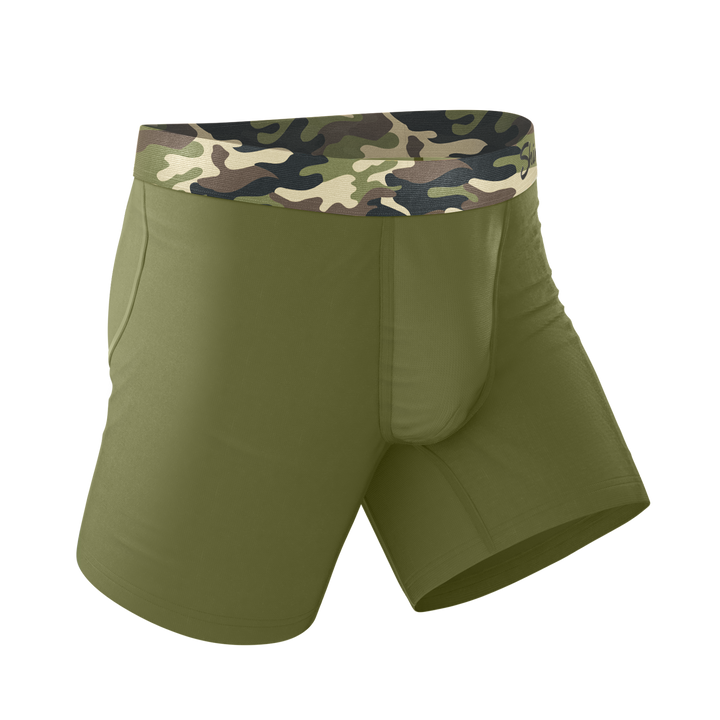The Reinforcement Tonal Camo Boxer Briefs with Ball Hammock® Pouch