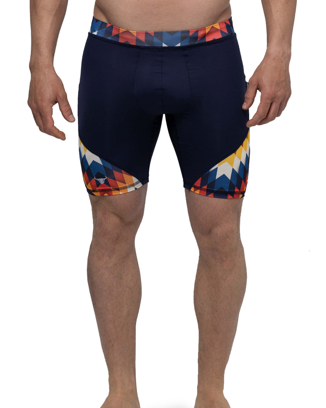 Matador Meggings Reverse Arrow men's compression shorts – bold print squat-proof hybrid shorts