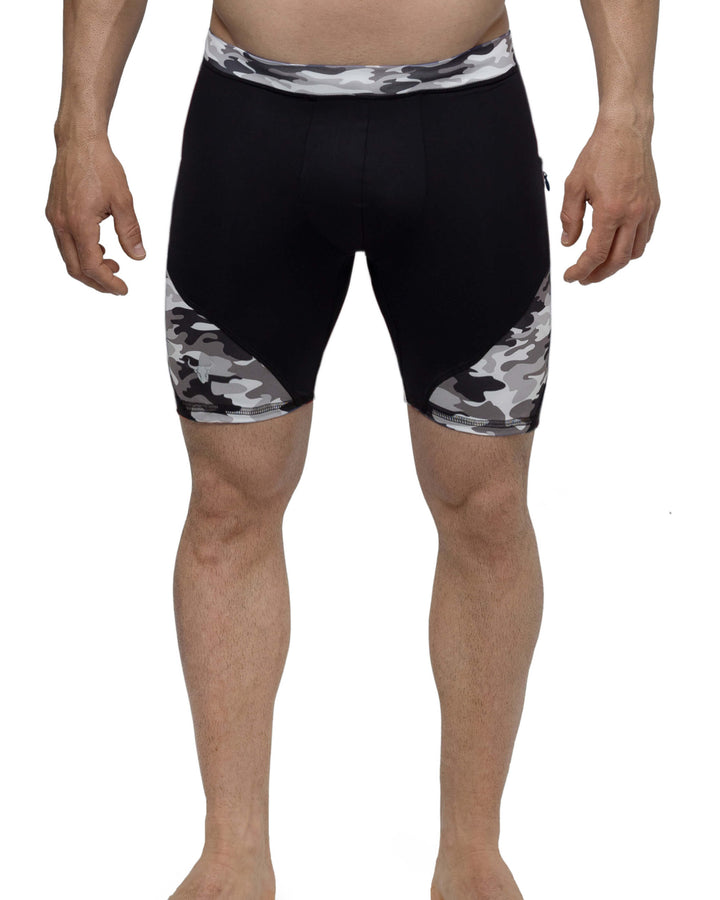 Matador Meggings Reverse Gray Camo men's compression shorts – urban camo squat-proof hybrid shorts
