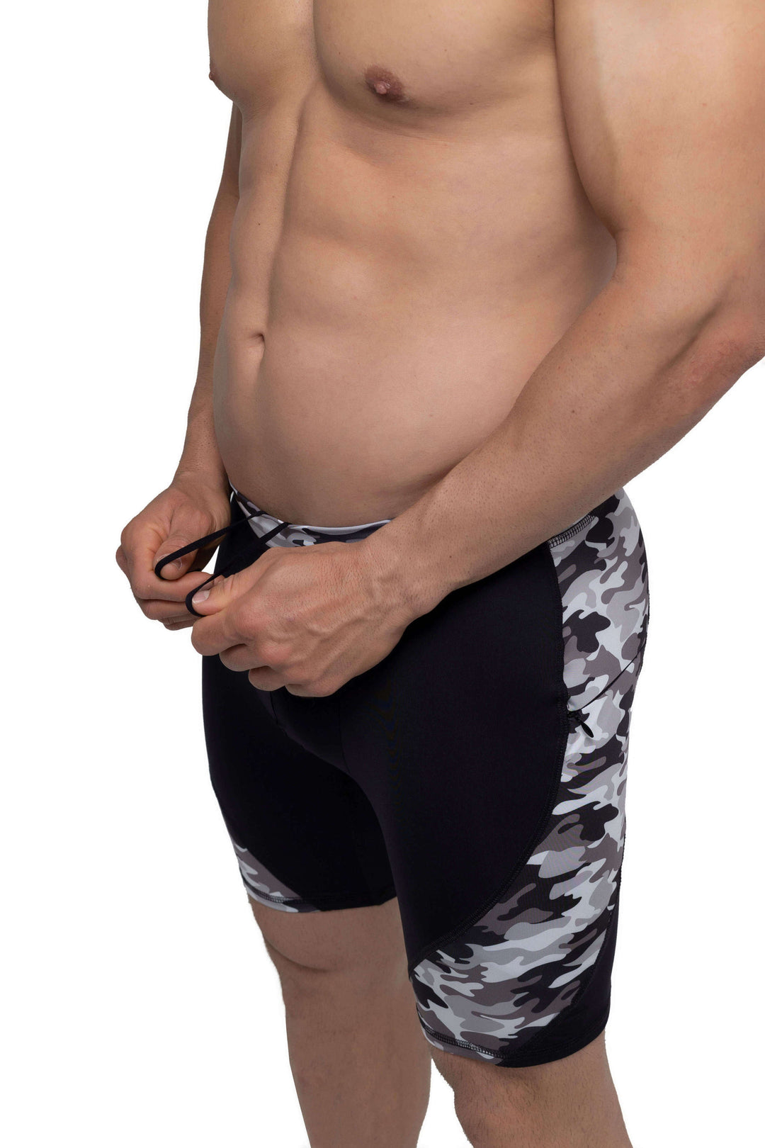 Matador Meggings Reverse Gray Camo men's compression shorts – urban camo squat-proof hybrid shorts