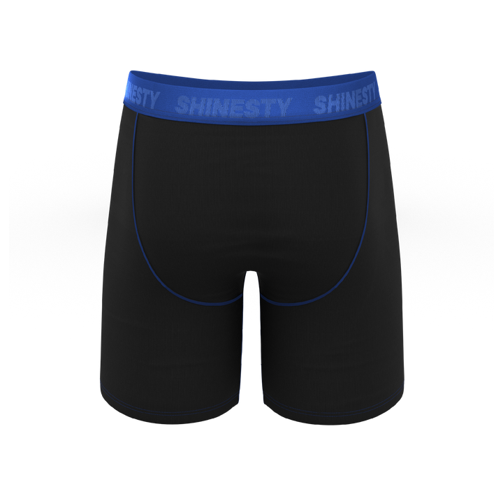 Shinesty "The Rhythm & Blues" Black and Blue Long Leg Ball Hammock® Pouch Underwear With Fly