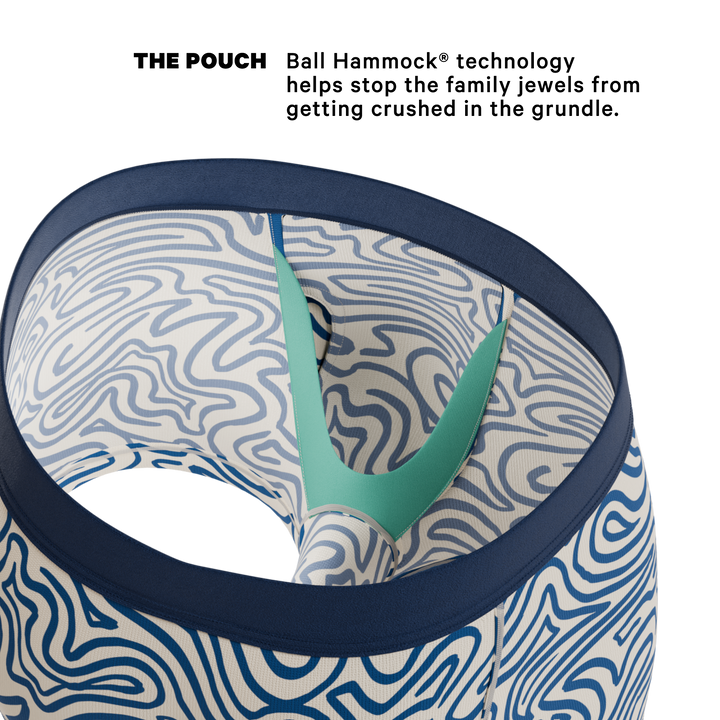 Shinesty "The Rio Grande" Ball Hammock® Pouch Trunks - Abstract Navy