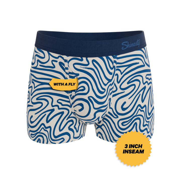 Shinesty "The Rio Grande" Ball Hammock® Pouch Trunks - Abstract Navy