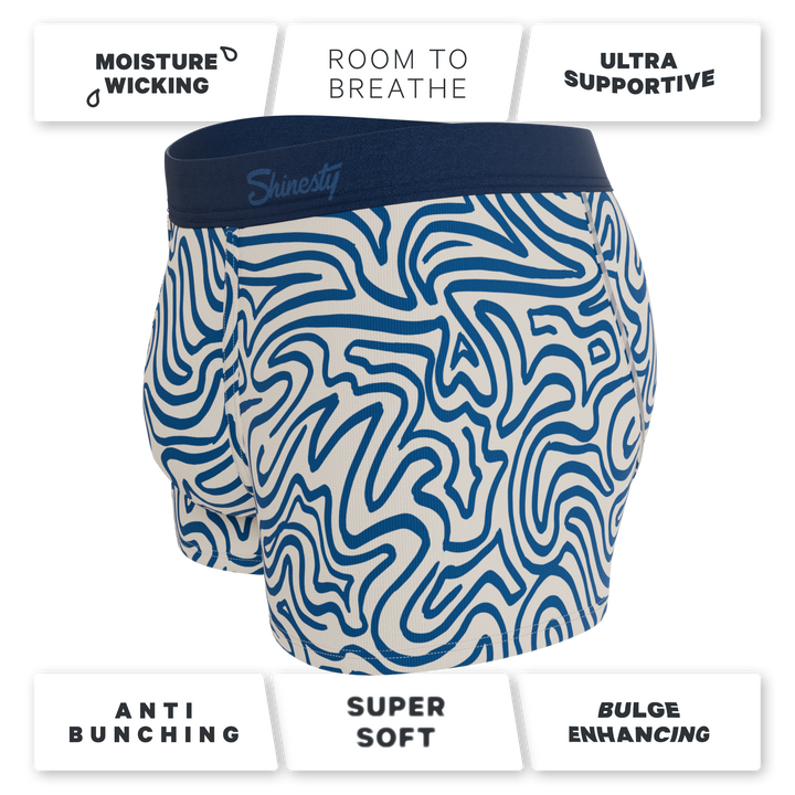 Shinesty "The Rio Grande" Ball Hammock® Pouch Trunks - Abstract Navy