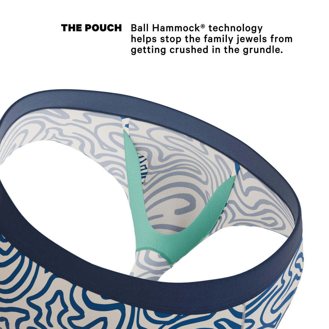 Shinesty "The Rio Grande" Ball Hammock® Pouch Underwear Briefs - Abstract Navy