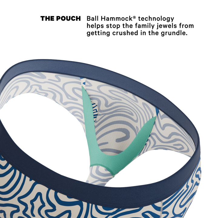 Shinesty "The Rio Grande" Ball Hammock® Pouch Underwear Briefs - Abstract Navy