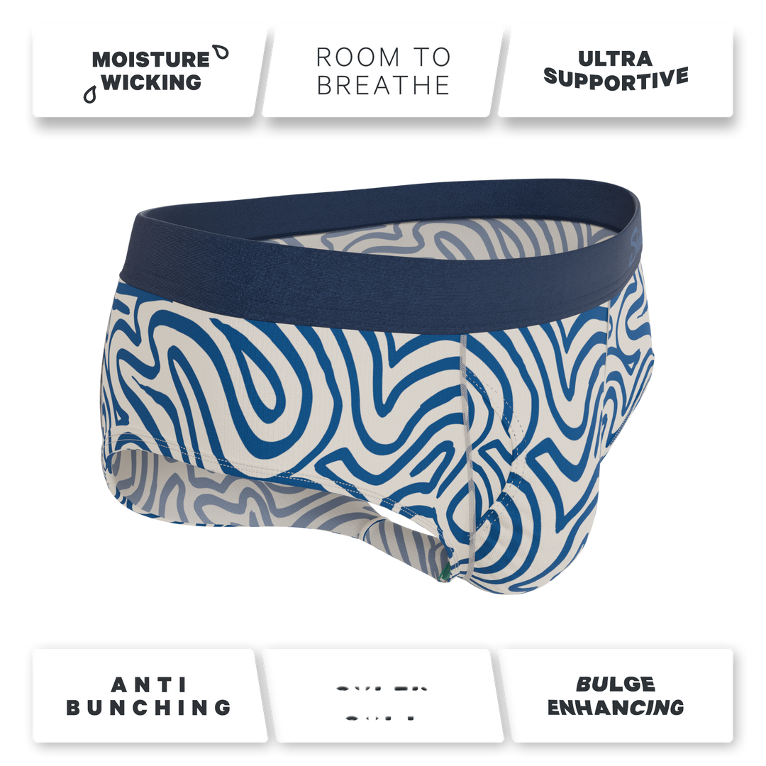 Shinesty "The Rio Grande" Ball Hammock® Pouch Underwear Briefs - Abstract Navy