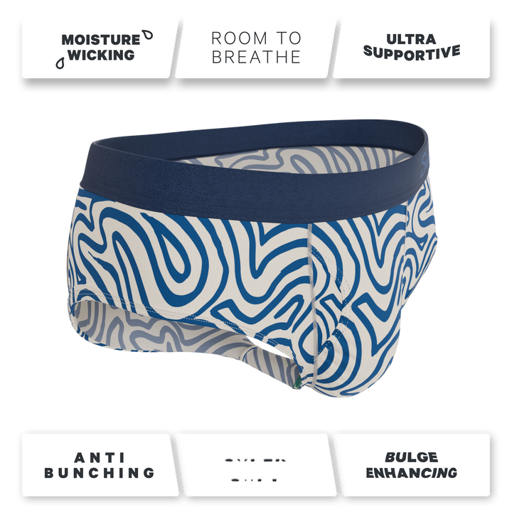 Shinesty "The Rio Grande" Ball Hammock® Pouch Underwear Briefs - Abstract Navy