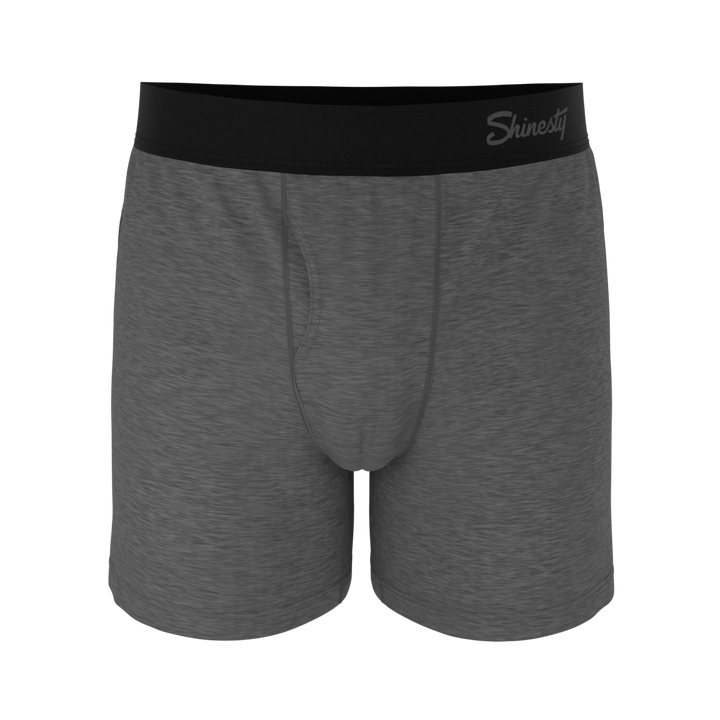 Shinesty "The Rock Solid" Mild Grey Loose-Fit Boxers (Button Fly)