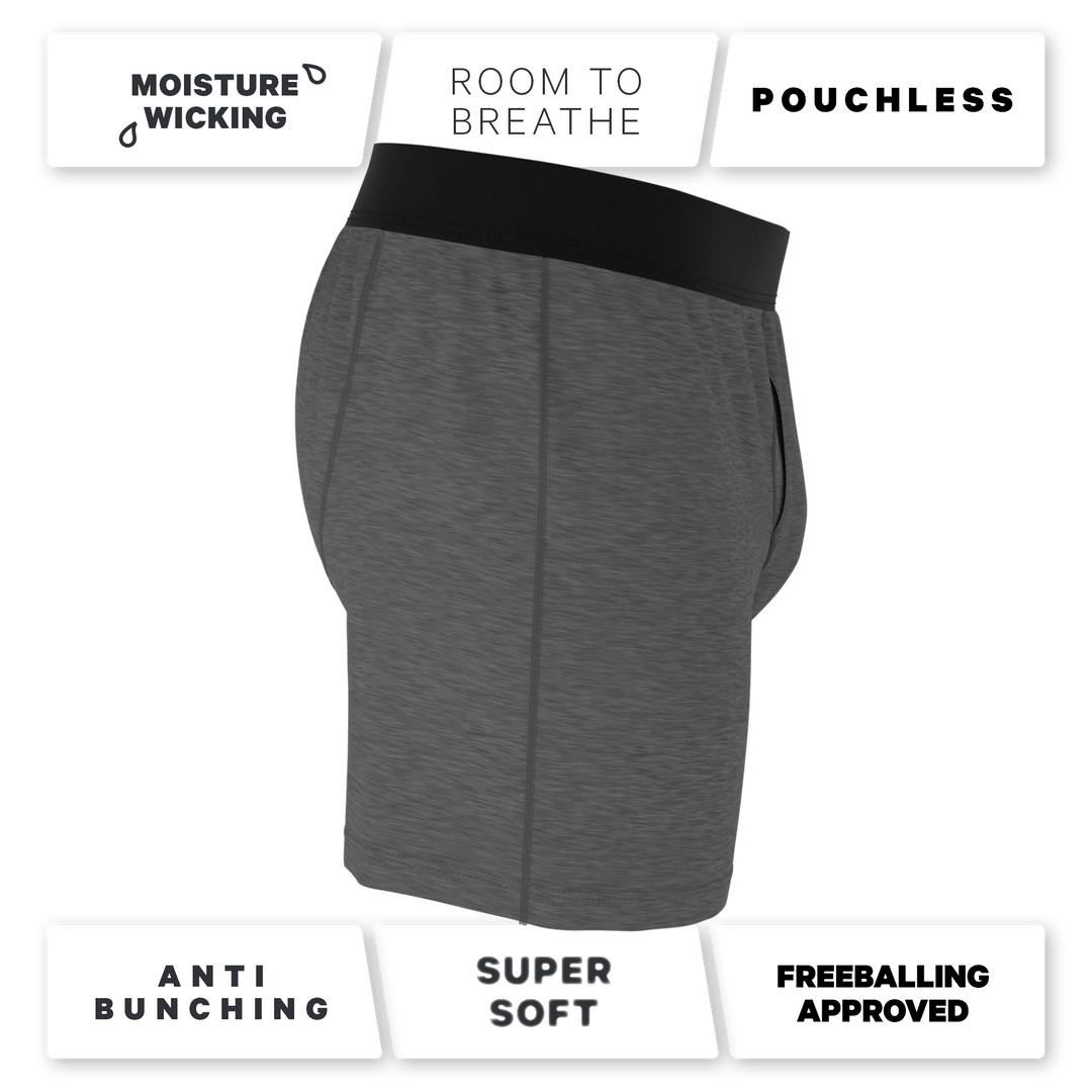 Shinesty "The Rock Solid" Mild Grey Loose-Fit Boxers (Button Fly)