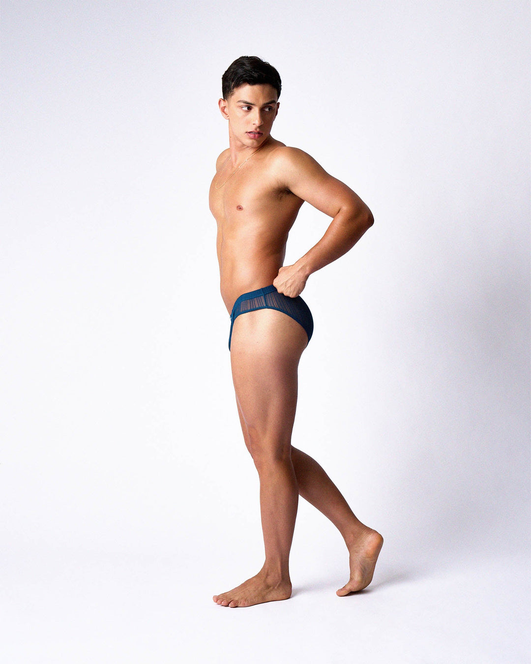 TEAMM8 Romeo Sheer Bikini Brief — Abyss | Men's Sheer Bikini Brief