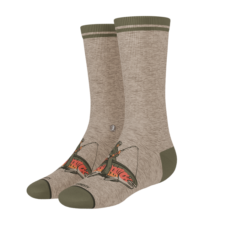 The Rowdy Angler | Fish Cowboy Heel Hammock™ Crew Socks