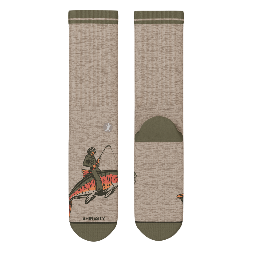 The Rowdy Angler | Fish Cowboy Heel Hammock™ Crew Socks