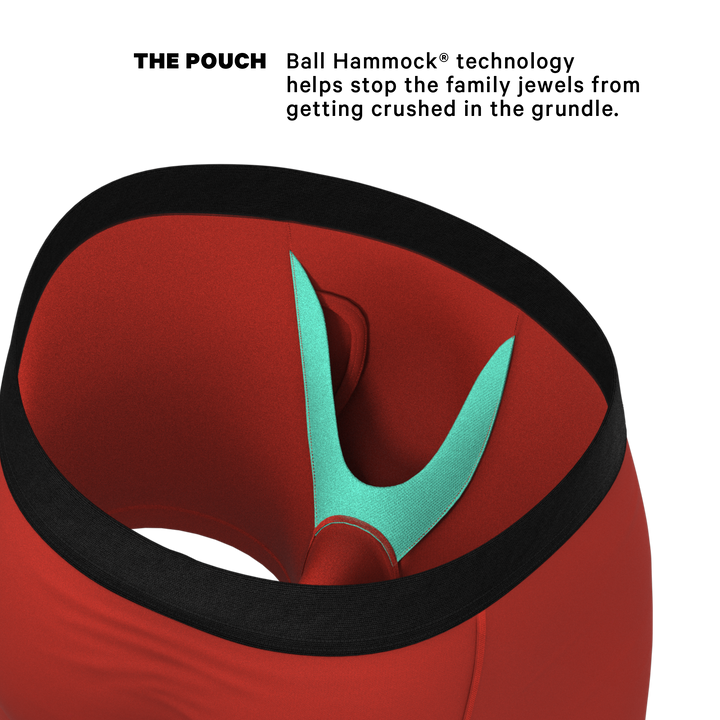 Shinesty "The Rust Fund" Solid Rusty Red Ball Hammock® Pouch Boxer Briefs (With Fly)