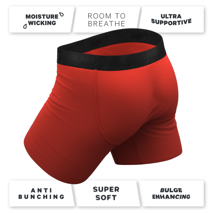 Shinesty "The Rust Fund" Solid Rusty Red Ball Hammock® Pouch Boxer Briefs (With Fly)