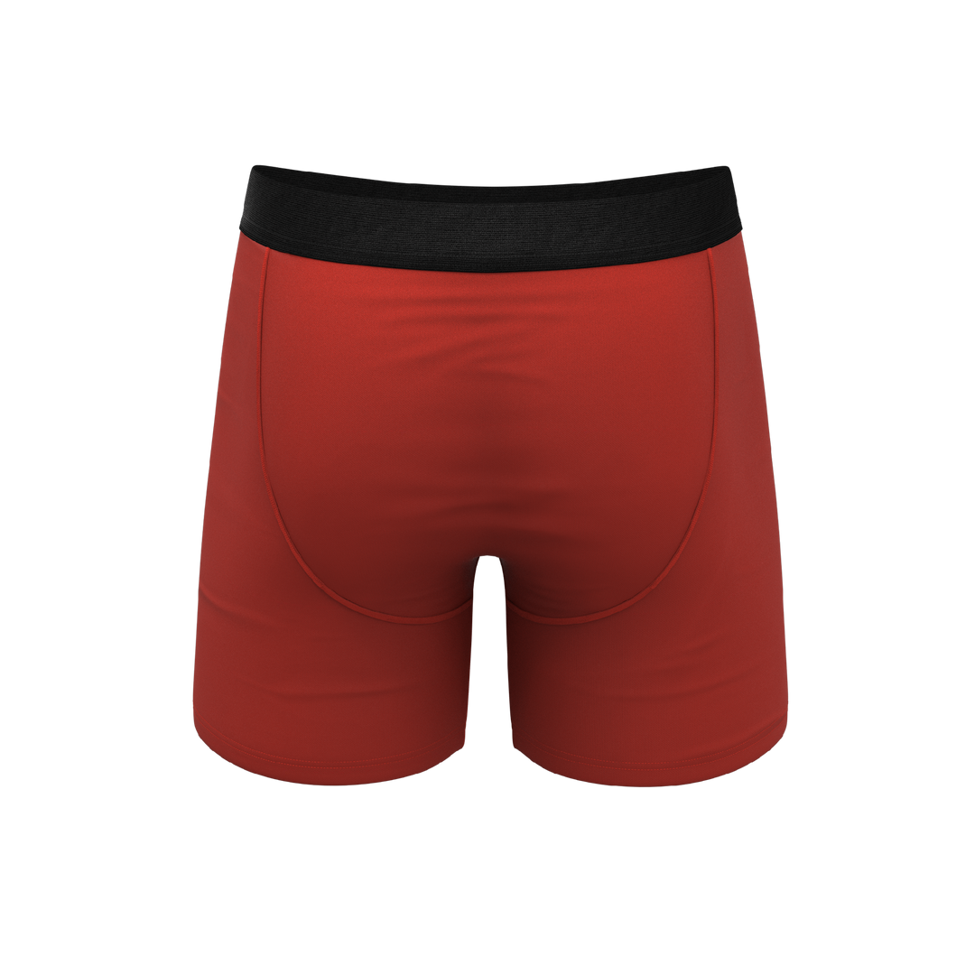 Shinesty "The Rust Fund" Solid Rusty Red Ball Hammock® Pouch Boxer Briefs (With Fly)