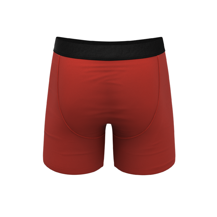 Shinesty "The Rust Fund" Solid Rusty Red Ball Hammock® Pouch Boxer Briefs (With Fly)