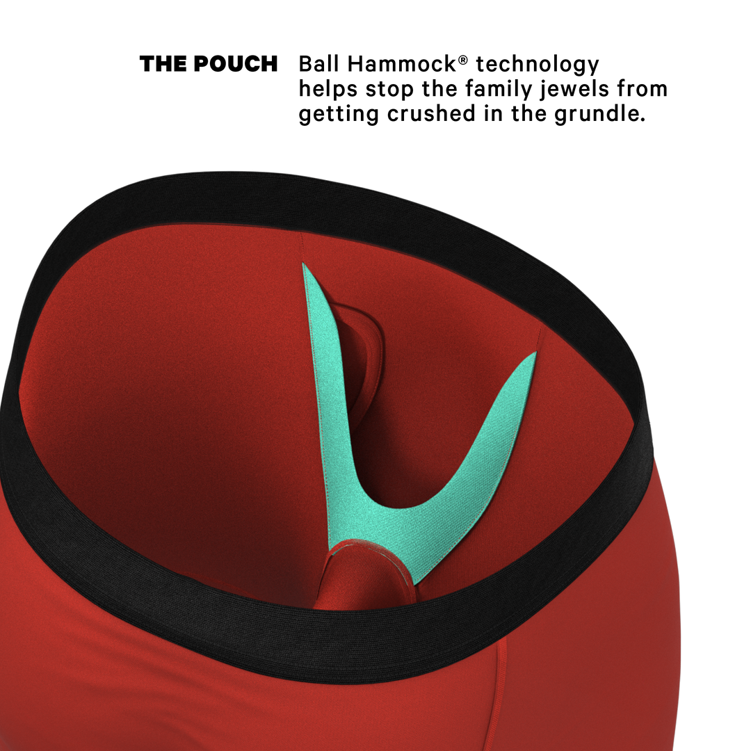 Shinesty "The Rust Fund" Solid Rusty Red Ball Hammock® Pouch Long Leg Boxer Briefs (With Fly)