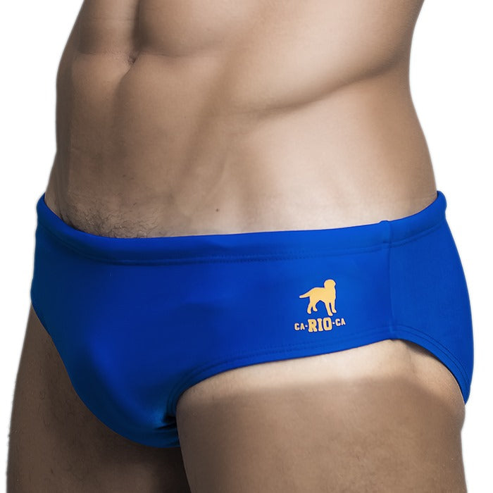 CA-RIO-CA Men's Brief Cut Solids Sunga Male Bathing Suit Briefs in 
