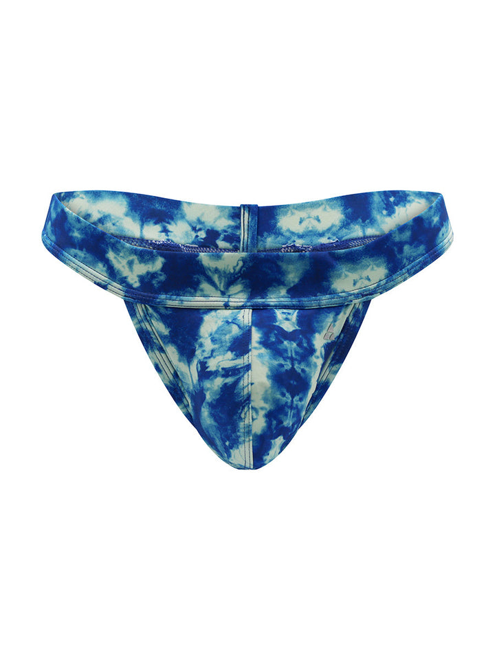 Body Aware Sport Swim Thong in tie-dye – men's contoured swim thong belt loop waistband