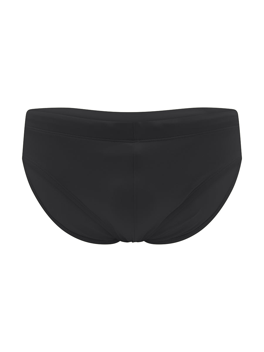 Body Aware Drawstring Swim Brief in black – men's lined swim brief with drawstring waist
