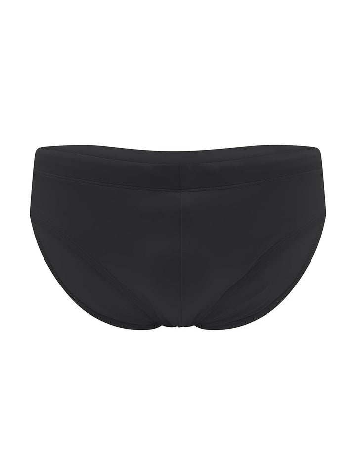 Body Aware Drawstring Swim Brief in black – men's lined swim brief with drawstring waist