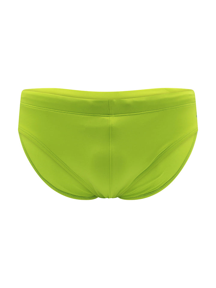Body Aware Drawstring Swim Brief in acid lime – men's lined swim brief with drawstring waist