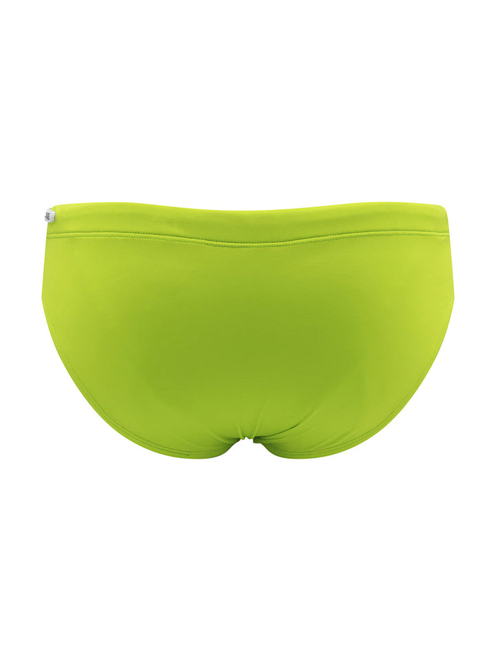 Body Aware Drawstring Swim Brief in acid lime – men's lined swim brief with drawstring waist