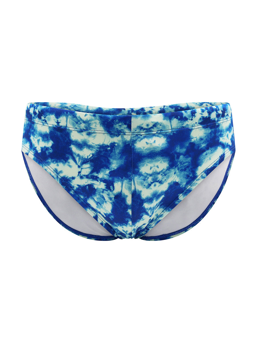 Body Aware Drawstring Swim Brief in tie-dye – men's lined swim brief with drawstring waist