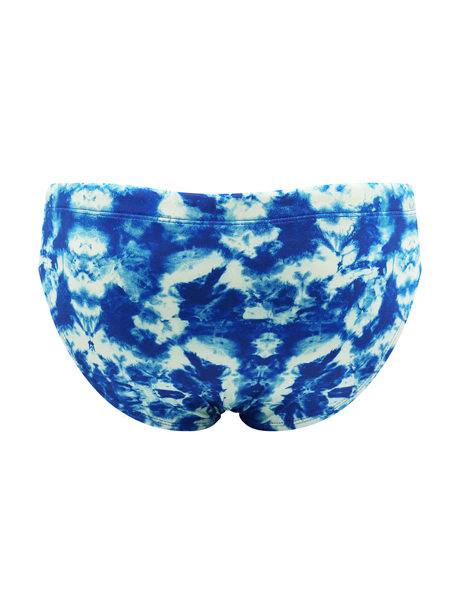 Body Aware Drawstring Swim Brief in tie-dye – men's lined swim brief with drawstring waist