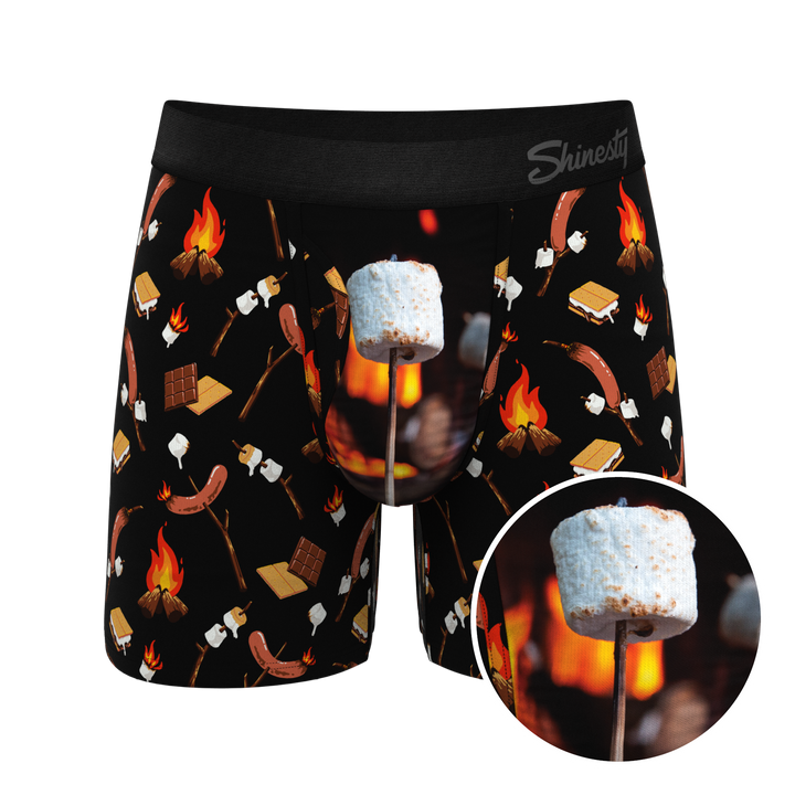 The S'more The Merrier: Campfire Ball Hammock® Pouch Underwear (With Fly)