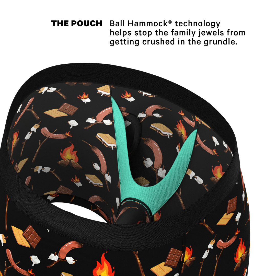The S'more The Merrier: Campfire Ball Hammock® Pouch Underwear (With Fly)