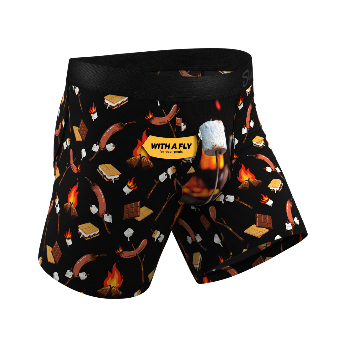The S'more The Merrier: Campfire Ball Hammock® Pouch Underwear (With Fly)