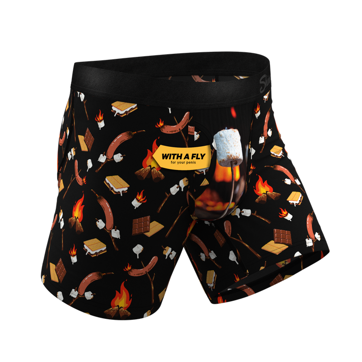 The S'more The Merrier: Campfire Ball Hammock® Pouch Underwear (With Fly)