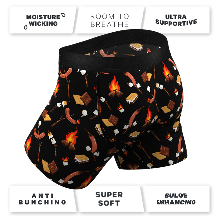 The S'more The Merrier: Campfire Ball Hammock® Pouch Underwear (With Fly)