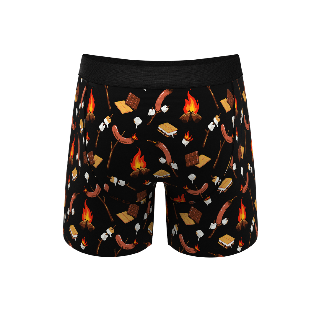 The S'more The Merrier: Campfire Ball Hammock® Pouch Underwear (With Fly)
