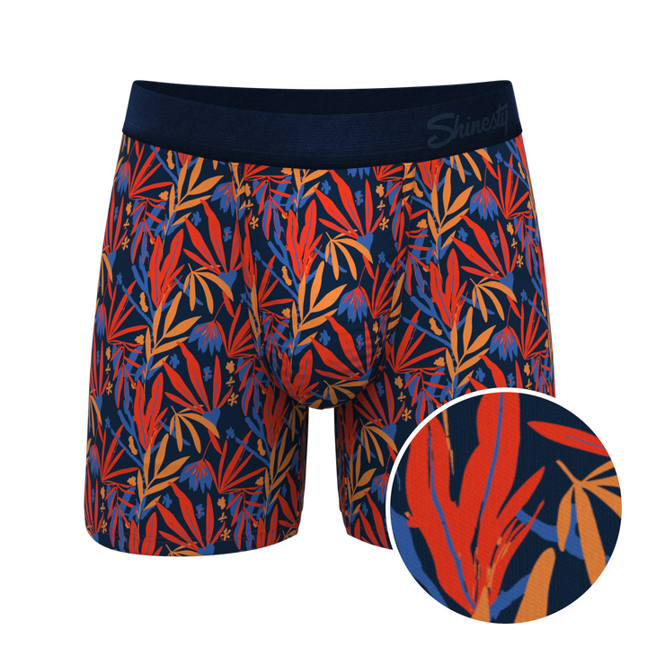 The San Diego Sunrise: Tropical Foliage Ball Hammock® Pouch Underwear