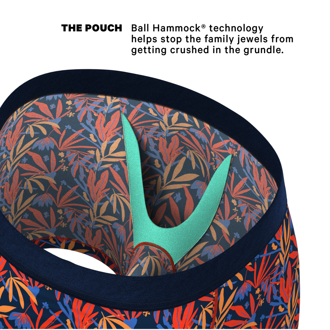 The San Diego Sunrise: Tropical Foliage Ball Hammock® Pouch Underwear