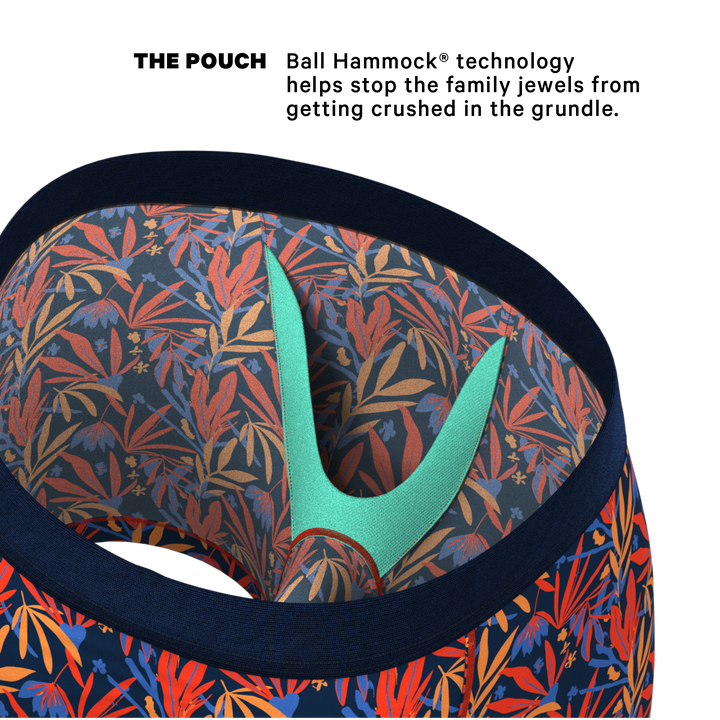 The San Diego Sunrise: Tropical Foliage Ball Hammock® Pouch Underwear