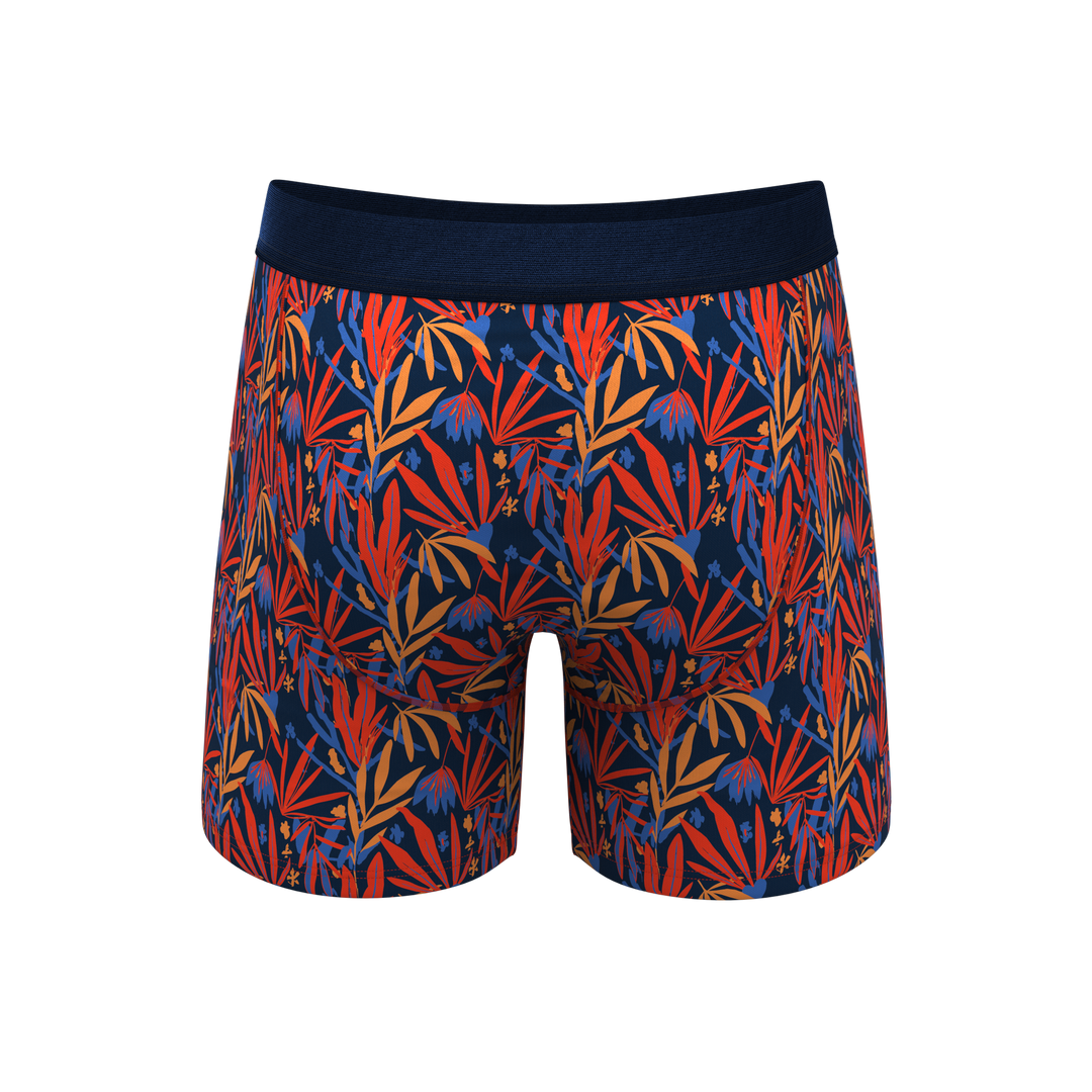 The San Diego Sunrise: Tropical Foliage Ball Hammock® Pouch Underwear