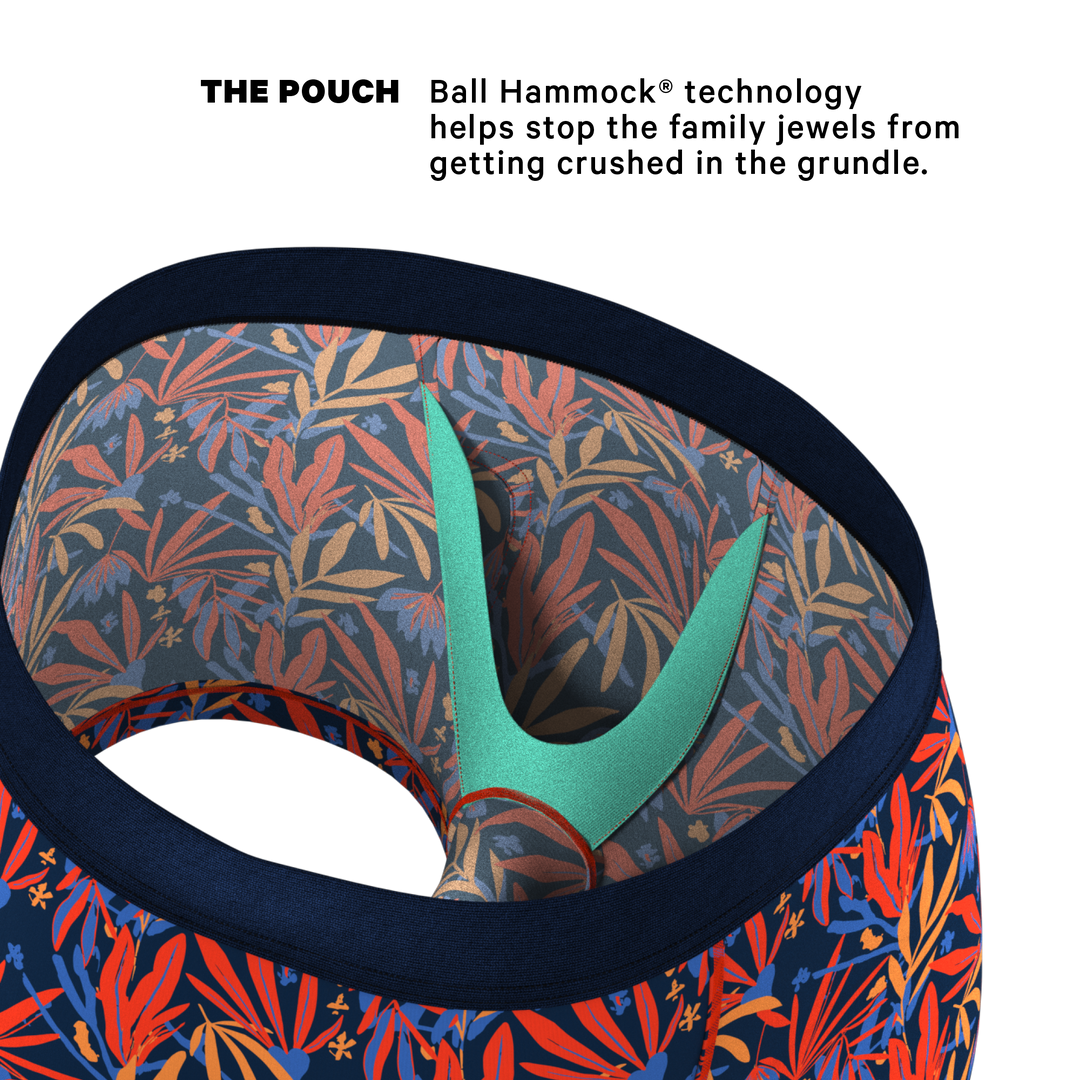 The San Diego Sunrise | Tropical Foliage Ball Hammock® Pouch Trunks Underwear