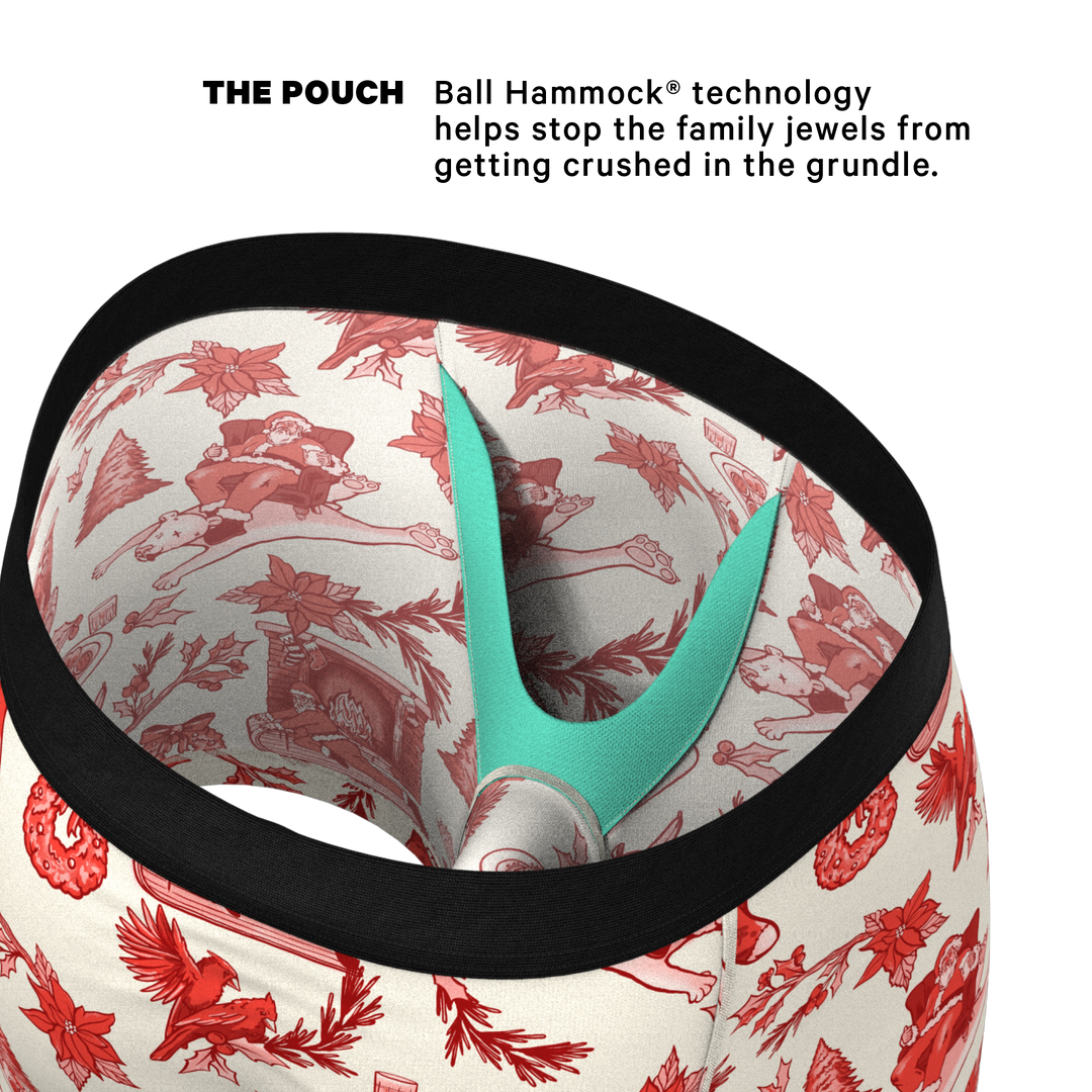 Shinesty "The Santa Slays" Christmas Toile Ball Hammock® Pouch Boxer Briefs (No Fly)