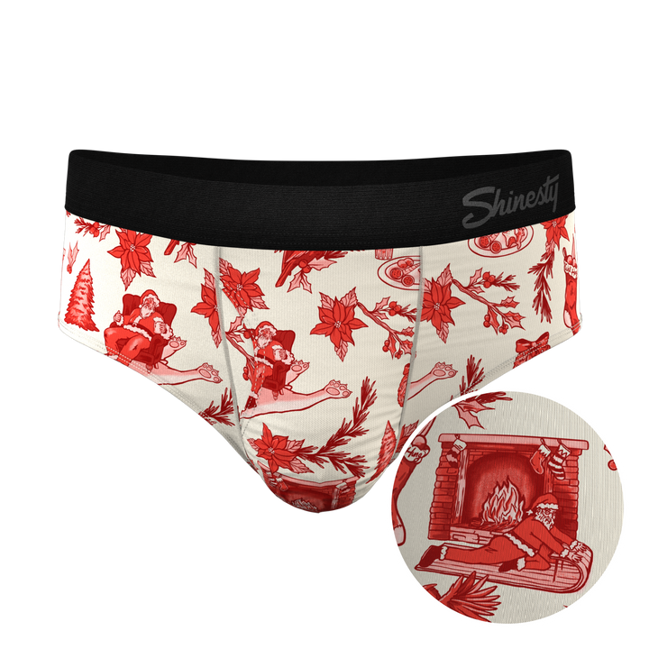 The Santa Slays Ball Hammock® Briefs - Shinesty Christmas Toile Pouch Underwear