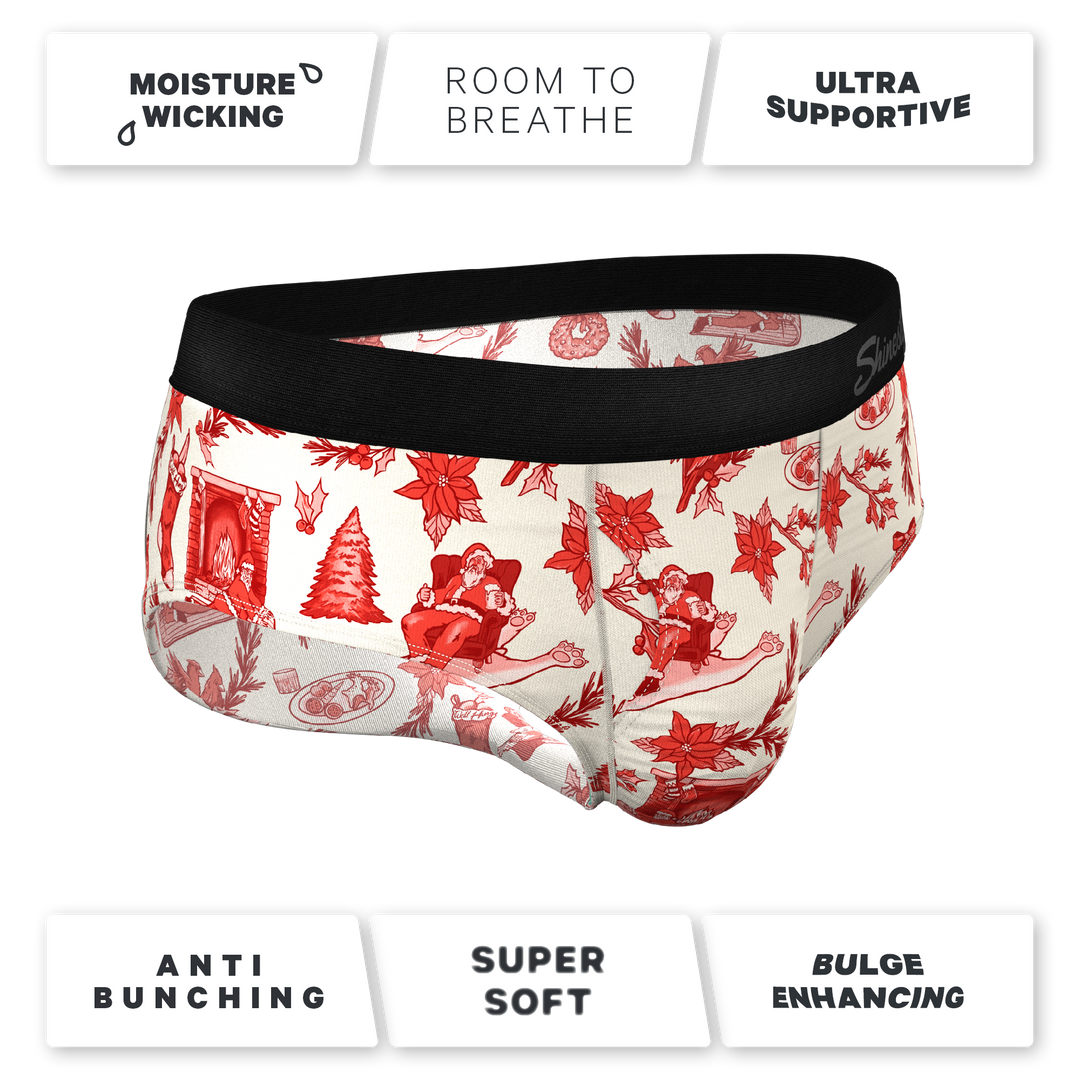 The Santa Slays Ball Hammock® Briefs - Shinesty Christmas Toile Pouch Underwear