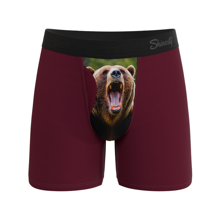 Shinesty "The Scare Bear" Grizzly Bear Ball Hammock® Pouch Underwear with Fly