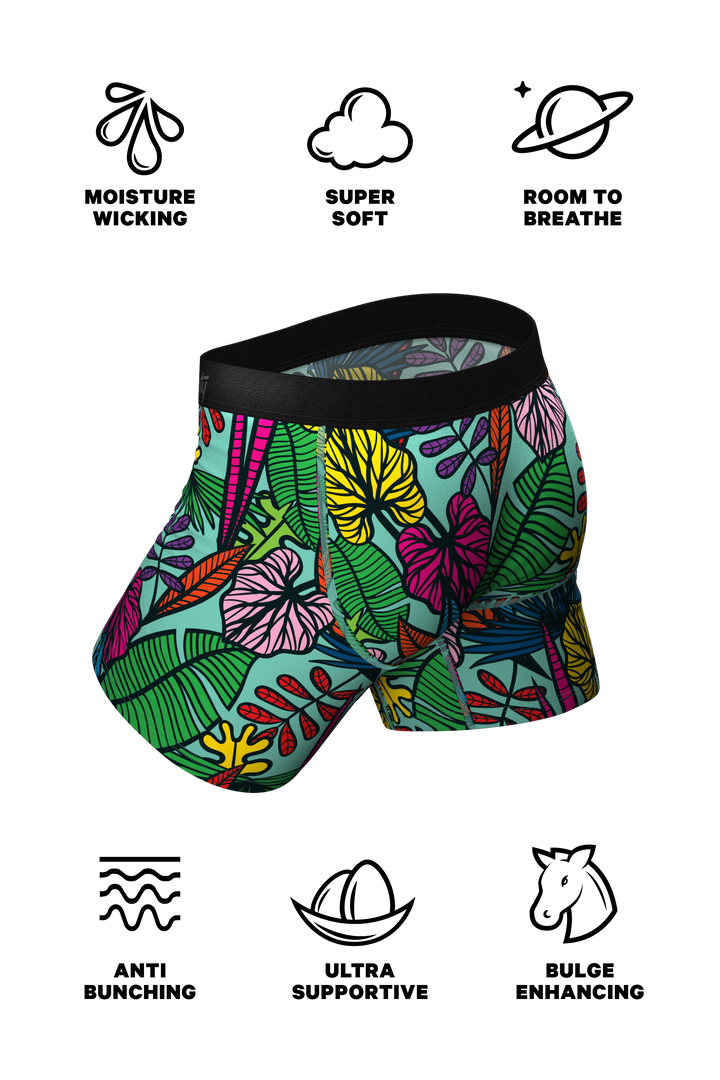 The Sex On The Beach | Light Blue Tropical Ball Hammock® Pouch Underwear